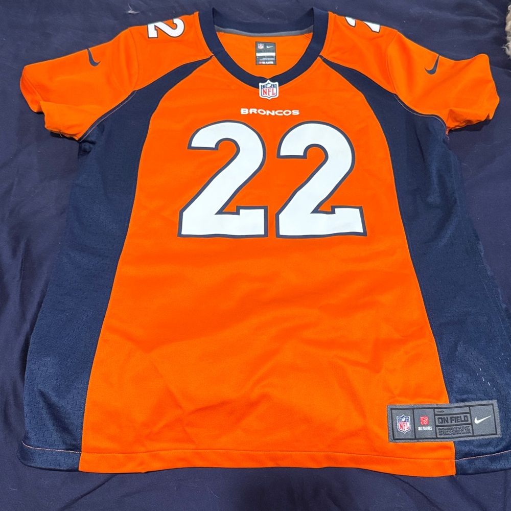 Denver Bronco’s Anderson  Nike Orange and Navy Jersey